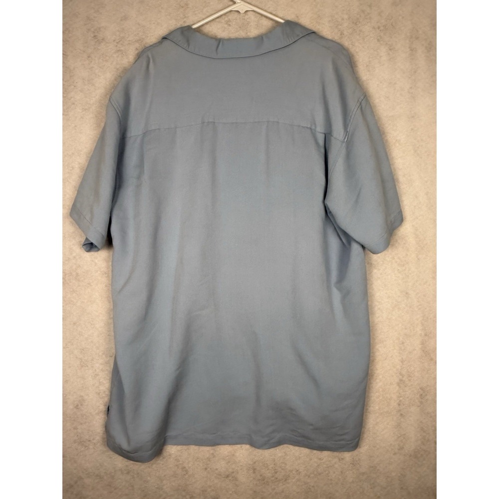 Harriton Indianapolis Motor Speedway Camp Shirt XL Blue Rayon Blend Button Front - Picture 5 of 5